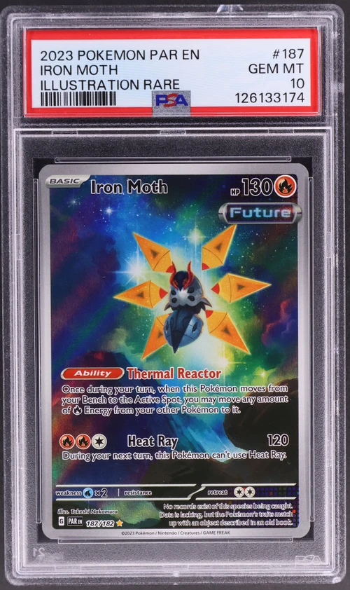 2023 Pokemon Par En-Paradox Rift #187 Iron Moth Illustration Rare