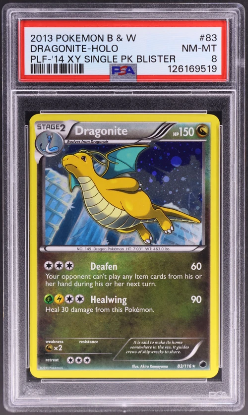 2013 Pokemon Black & White Plasma Freeze #83 Dragonite-Holo 2014 Xy Single Pack Blister