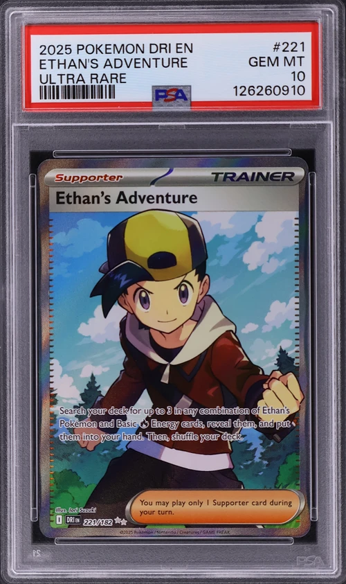 2025 Pokemon Dri En-Destined Rivals #221 Ethan's Adventure Ultra Rare