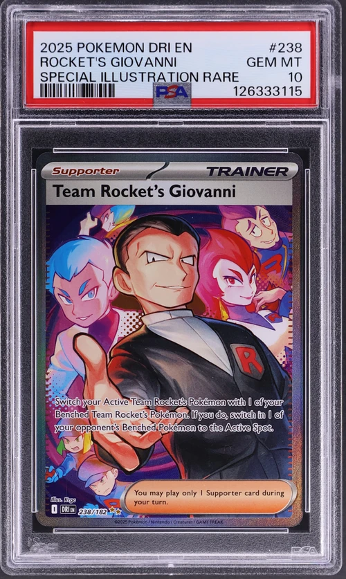 2025 Pokemon Dri En-Destined Rivals #238 Team Rocket's Giovanni Special Illustration Rare
