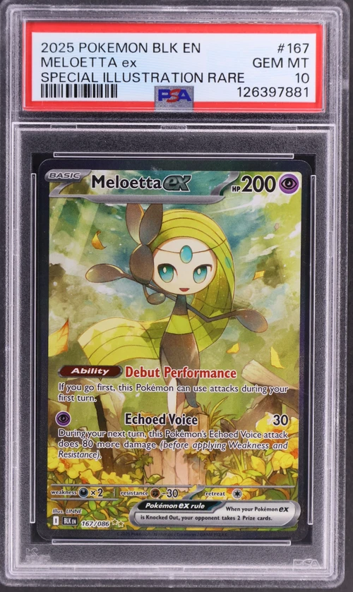 2025 Pokemon Blk En-Black Bolt #167 Meloetta Ex Special Illustration Rare