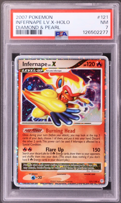 2007 Pokemon Diamond & Pearl #121 Infernape Lv.x-Holo