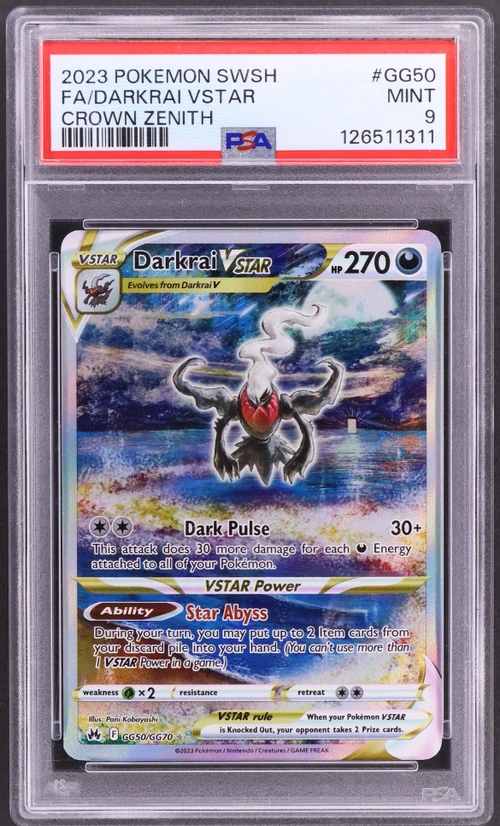 2023 Pokemon Sword and Shield Crown Zenith #GG50 Full Art / Darkrai Vstar