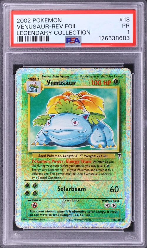 2002 Pokemon Legendary Collection #18 Venusaur-Reverse Foil