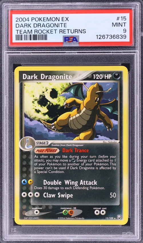 2004 Pokemon Ex Team Rocket Returns #15 Dark Dragonite