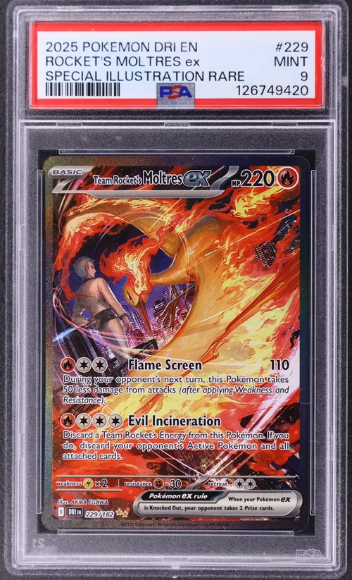 2025 Pokemon Dri En-Destined Rivals #229 Team Rocket's Moltres Ex Special Illustration Rare