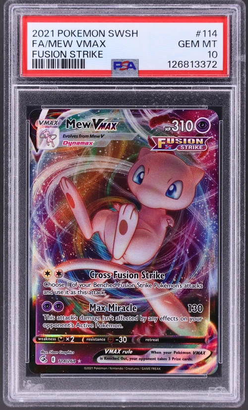 2021 Pokemon Sword & Shield Fusion Strike #114 Full Art / Mew Vmax