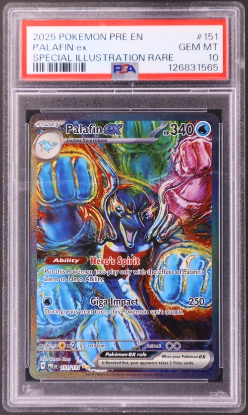 2025 Pokemon Pre En-Prismatic Evolutions #151 Palafin Ex Special Illustration Rare
