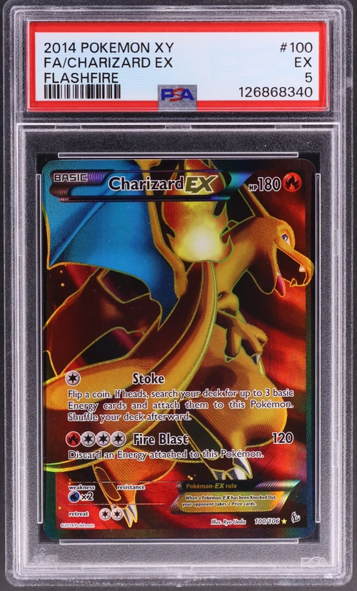 2014 Pokemon Xy Flashfire #100 Full Art / Charizard Ex