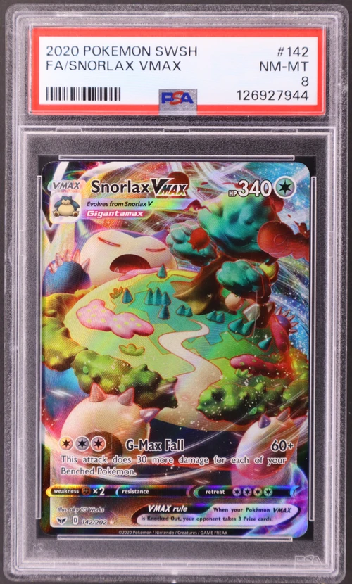 2020 Pokemon Sword & Shield #142 Full Art / Snorlax Vmax