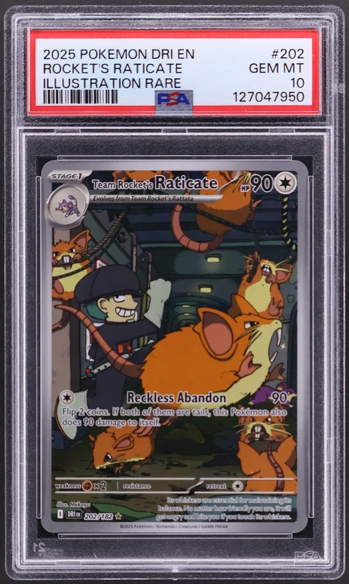 2025 Pokemon Dri En-Destined Rivals #202 Team Rocket's Raticate Illustration Rare