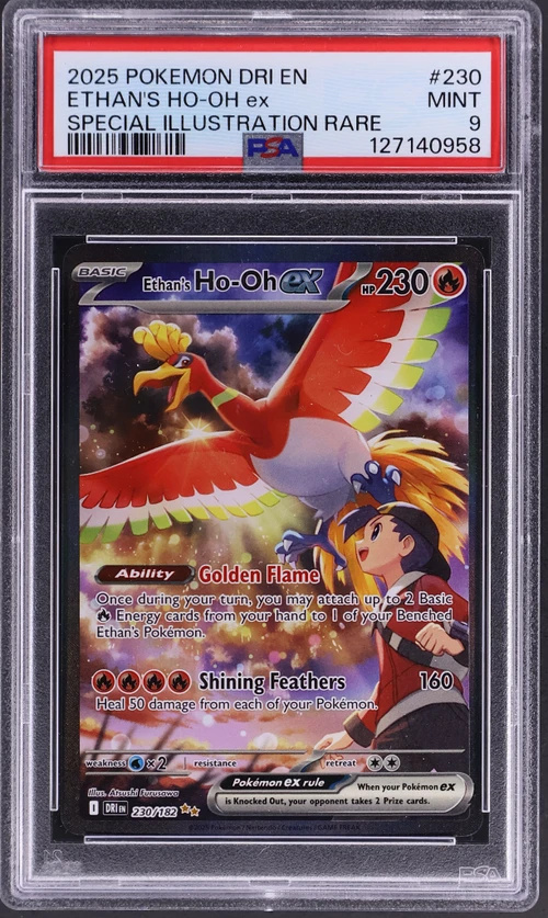 2025 Pokemon Dri En-Destined Rivals #230 Ethan's Ho-Oh Ex Special Illustration Rare