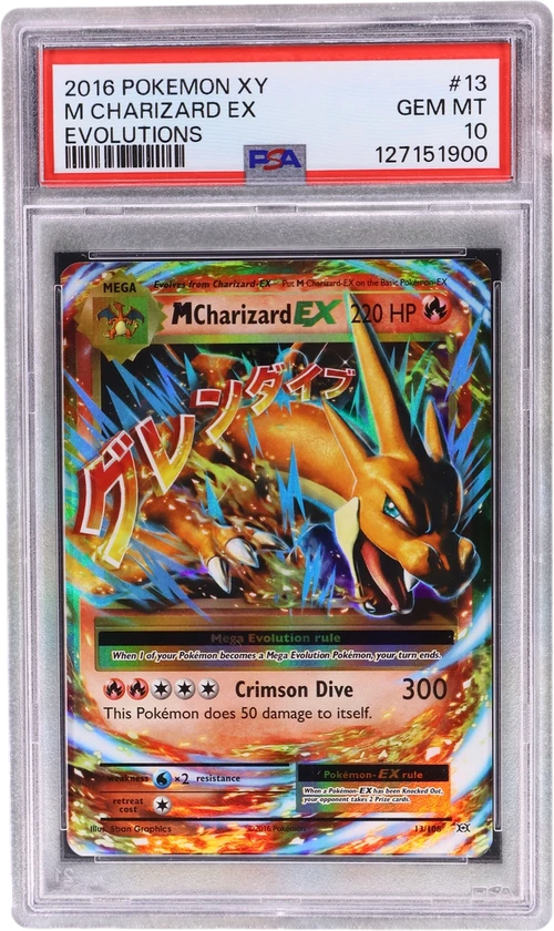 2016 Pokemon Xy Evolutions #13 M Charizard Ex