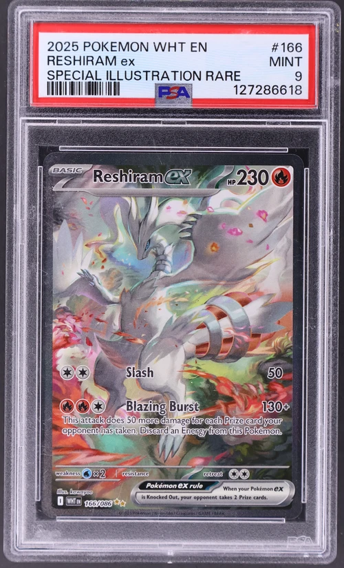 2025 Pokemon Wht En-White Flare #166 Reshiram Ex Special Illustration Rare