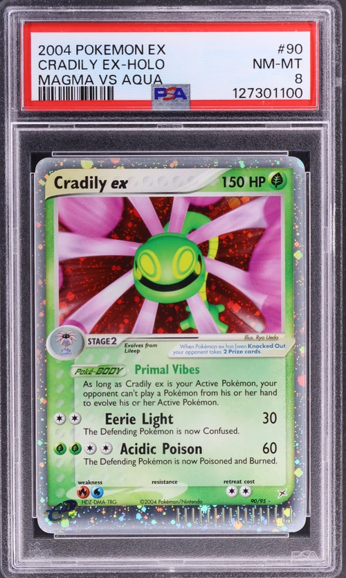 2004 Pokemon Ex Team Magma Vs Team Aqua #90 Cradily Ex-Holo