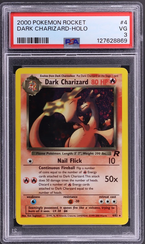 2000 Pokemon Rocket #4 Dark Charizard-Holo