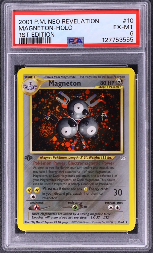 2001 Pokemon Neo Revelation #10 Magneton-Holo 1st Edition