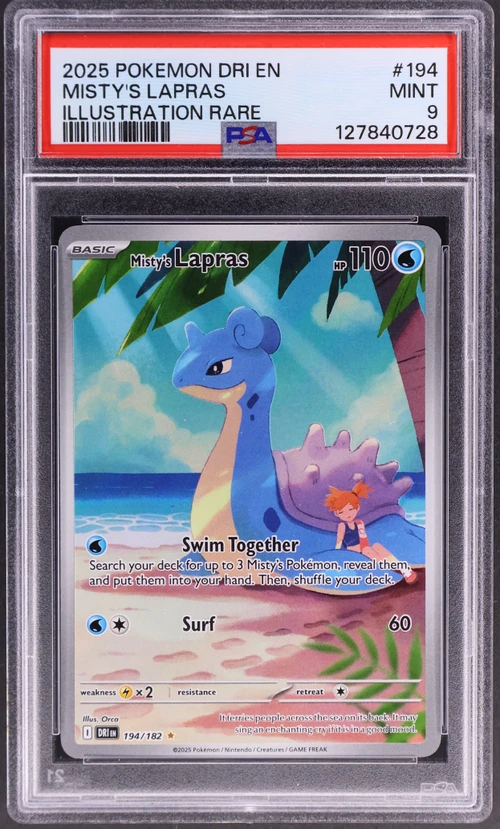 2025 Pokemon Dri En-Destined Rivals #194 Misty's Lapras Illustration Rare