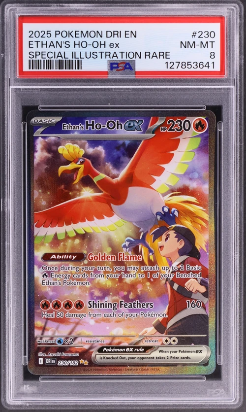 2025 Pokemon Dri En-Destined Rivals #230 Ethan's Ho-Oh Ex Special Illustration Rare