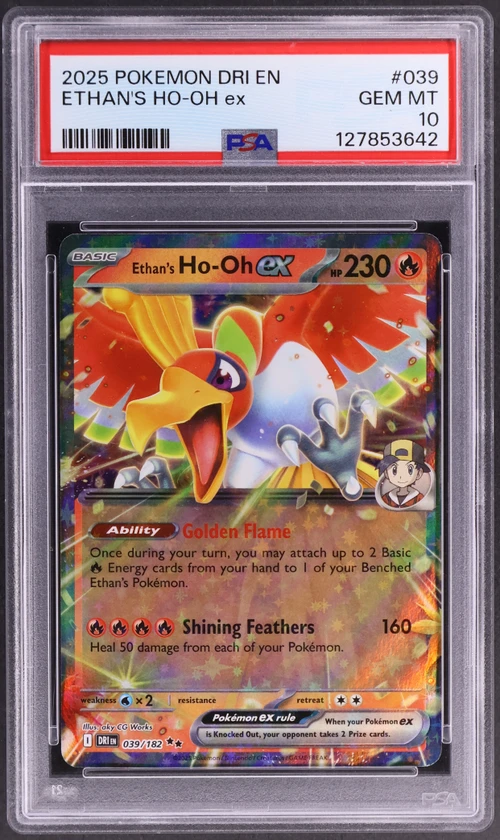2025 Pokemon Dri En-Destined Rivals #039 Ethan's Ho-Oh Ex