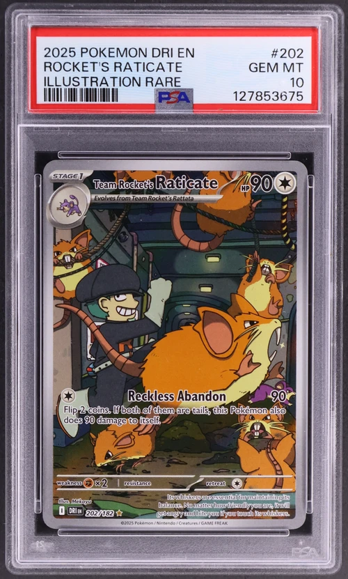 2025 Pokemon Dri En-Destined Rivals #202 Team Rocket's Raticate Illustration Rare
