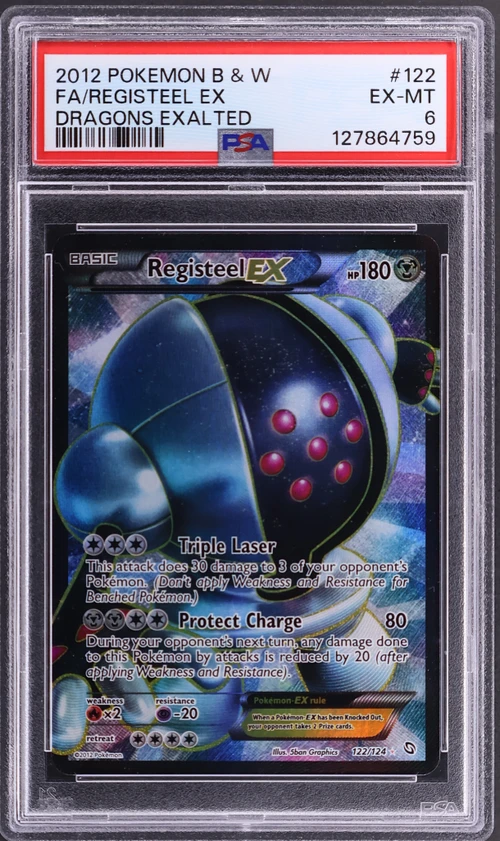 2012 Pokemon Black & White Dragons Exalted #122 Full Art / Registeel Ex