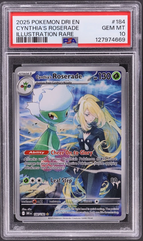 2025 Pokemon Dri En-Destined Rivals #184 Cynthia's Roserade Illustration Rare