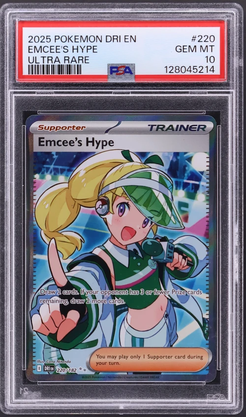 2025 Pokemon Dri En-Destined Rivals #220 Emcee's Hype Ultra Rare