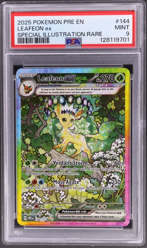 2025 Pokemon Pre En-Prismatic Evolutions #144 Leafeon Ex Special Illustration Rare