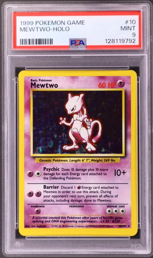 1999 Pokemon Game #10 Mewtwo-Holo