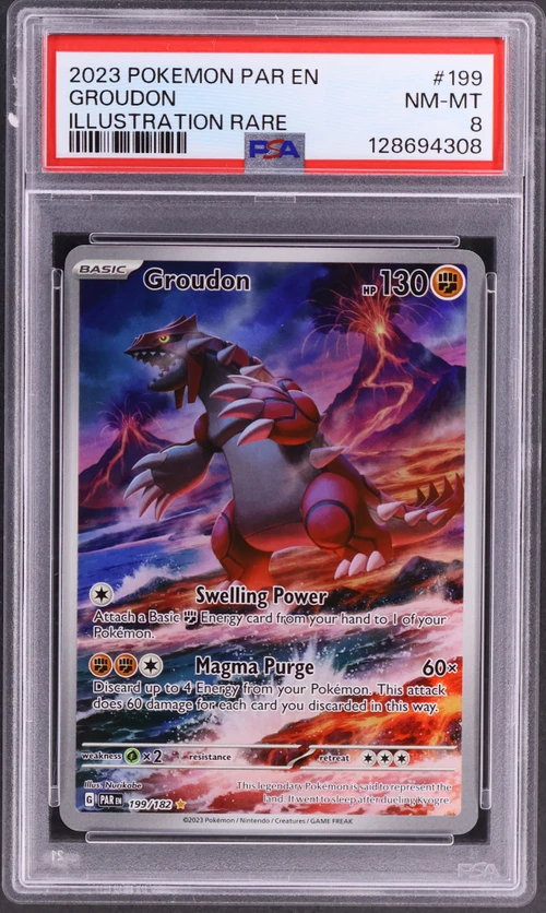 2023 Pokemon Par En-Paradox Rift #199 Groudon Illustration Rare