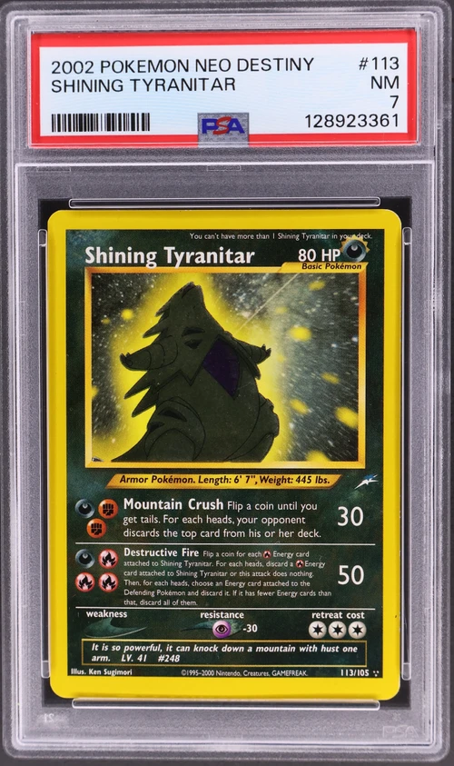 2002 Pokemon Neo Destiny #113 Shining Tyranitar