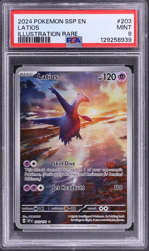 2024 Pokemon Ssp En-Surging Sparks #203 Latios Illustration Rare