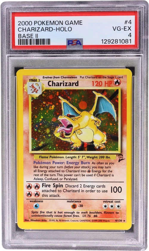 2000 Pokemon Game Base II #4 Charizard-Holo