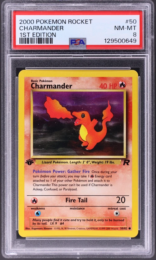 2000 Pokemon Rocket #50 Charmander 1st Edition