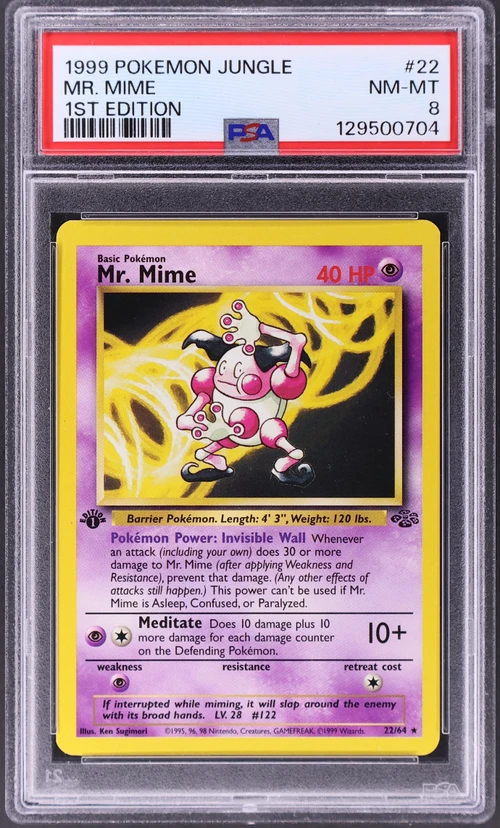 1999 Pokemon Jungle #22 Mr. Mime 1st Edition