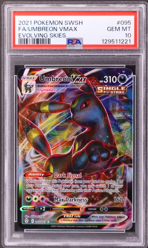 2021 Pokemon Sword & Shield Evolving Skies #095 Full Art / Umbreon Vmax