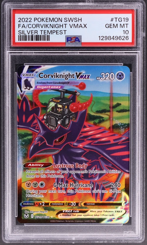 2022 Pokemon Sword & Shield Silver Tempest #TG19 Full Art / Corviknight Vmax