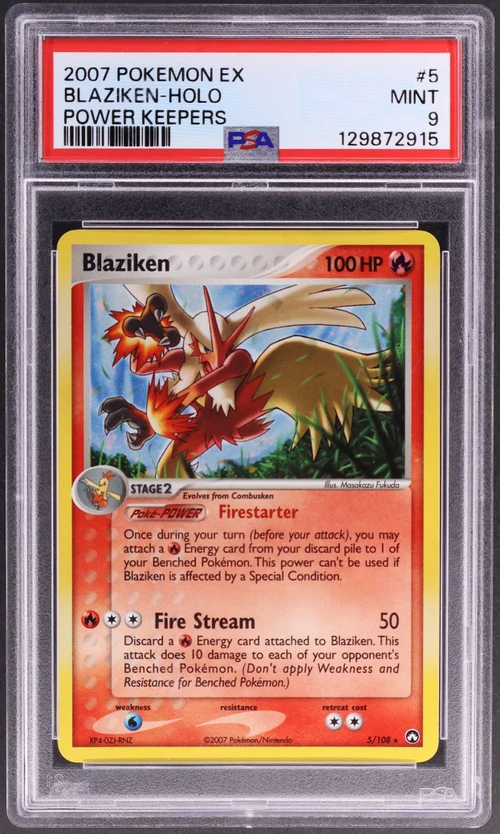 2007 Pokemon Ex Power Keepers #5 Blaziken-Holo