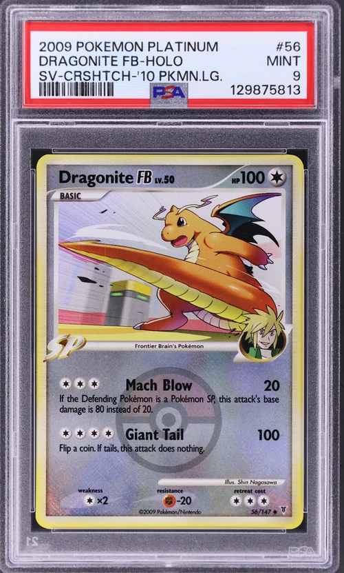 2009 Pokemon Platinum Supreme Victors #56 Dragonite Fb-Holo Crosshatch-2010 Pokemon League