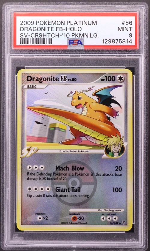 2009 Pokemon Platinum Supreme Victors #56 Dragonite Fb-Holo Crosshatch-2010 Pokemon League