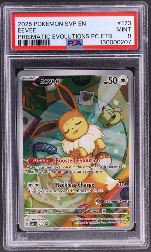 2025 Pokemon Svp En-Sv Black Star Promo #173 Eevee Prismatic Evolutions Pokemon Center Elite Trainer Box