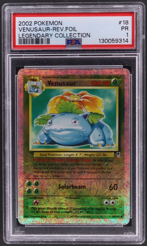 2002 Pokemon Legendary Collection #18 Venusaur-Reverse Foil