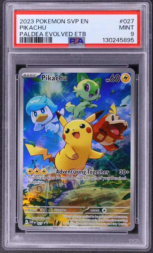 2023 Pokemon Svp En-Sv Black Star Promo #027 Pikachu Paldea Evolved Elite Trainer Box