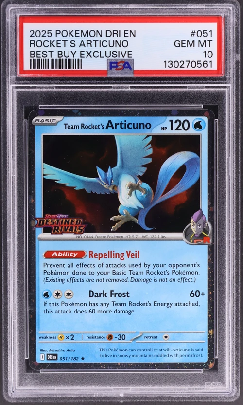 2025 Pokemon Dri En-Destined Rivals #051 Team Rocket's Articuno Best Buy Exclusive