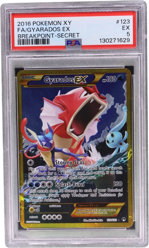 2016 Pokemon Xy Breakpoint #123 Full Art / Gyarados Ex Secret