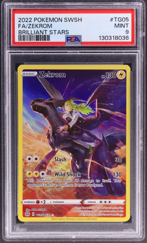 2022 Pokemon Sword & Shield Brilliant Stars #TG05 Full Art / Zekrom