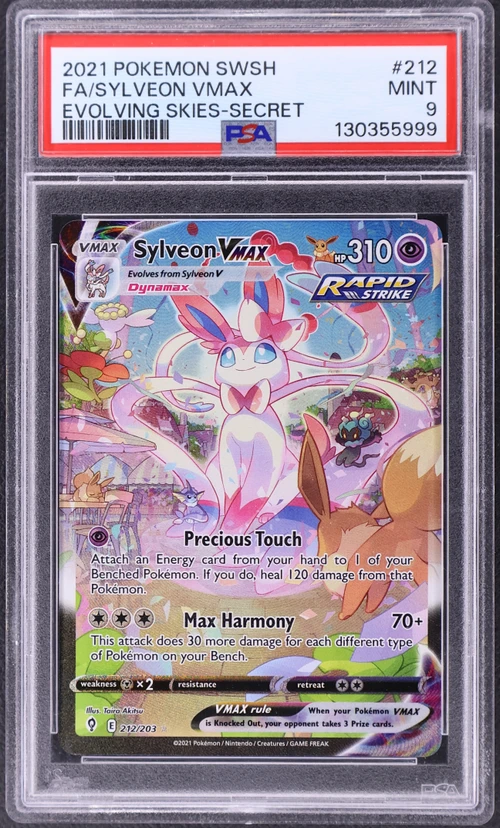 2021 Pokemon Sword & Shield Evolving Skies #212 Full Art / Sylveon Vmax Secret