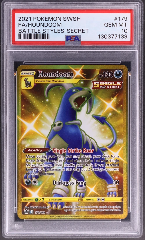 2021 Pokemon Sword & Shield Battle Styles #179 Full Art / Houndoom Secret