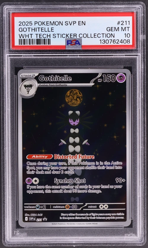 2025 Pokemon Svp En-Sv Black Star Promo #211 Gothitelle White Flare Tech Sticker Collection